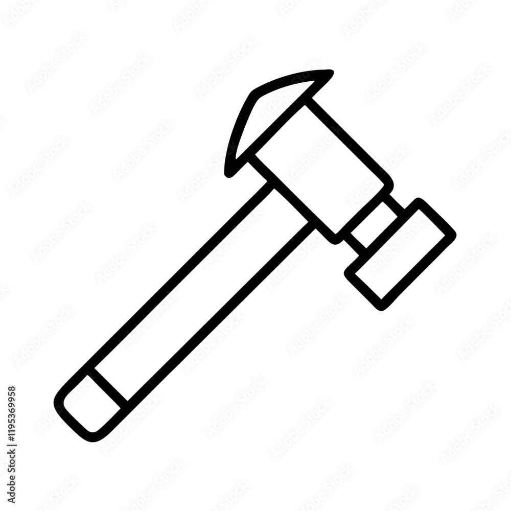 hammer icon, hammer line art - simple line art of hammer, perfect for hammer logos and icons and themed design hammer icon, hammer line art - simple line art of hammer, perfect for hammer logos and icons and themed design