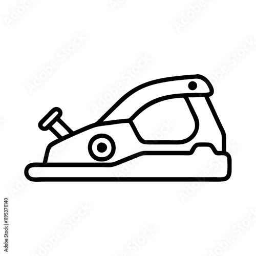 handheld planer icon, handheld planer line art - simple line art of handheld planer, perfect for handheld planer logos and icons and themed design 