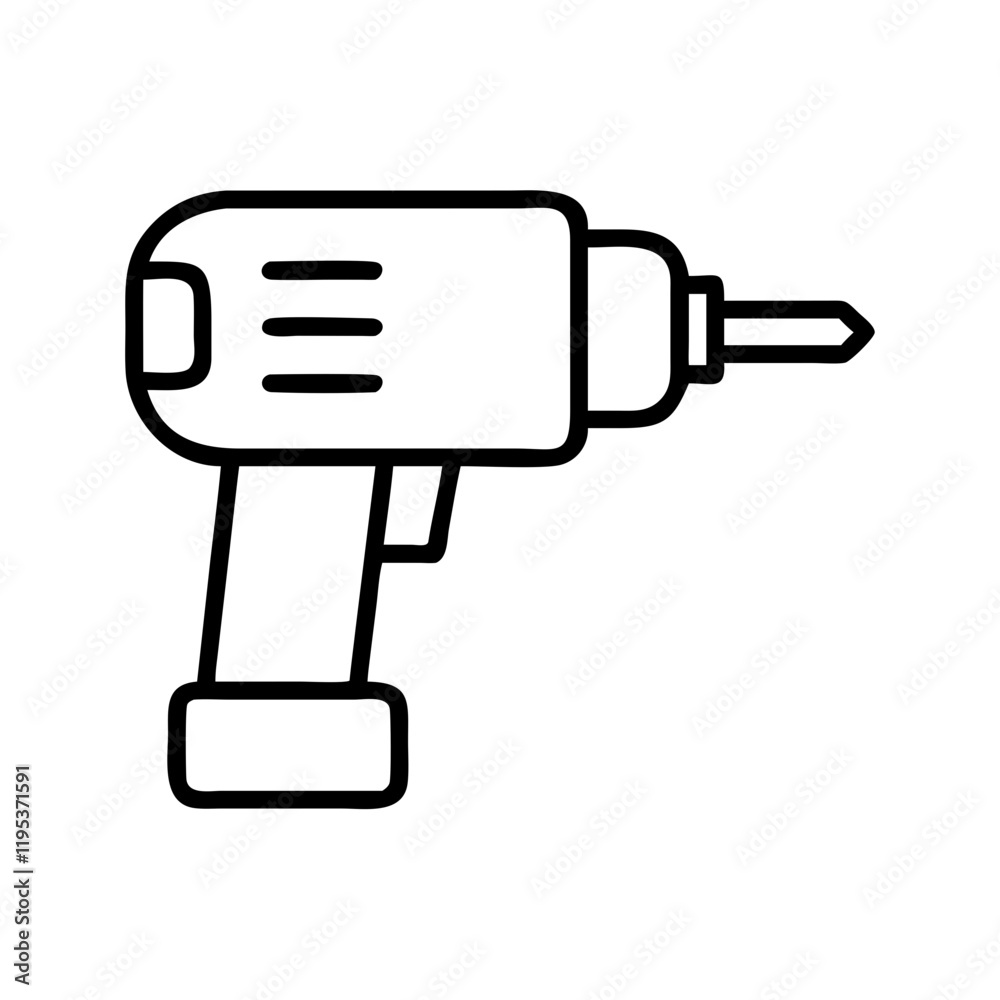 power drill icon, power drill line art - simple line art of power drill, perfect for power drill logos and icons and themed design power drill icon, power drill line art - simple line art of power drill, perfect for power drill logos and icons and themed design