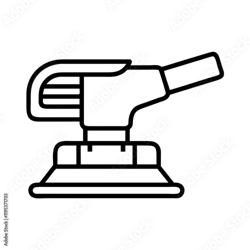 power sander icon, power sander line art - simple line art of power sander, perfect for power sander logos and icons and themed design 
