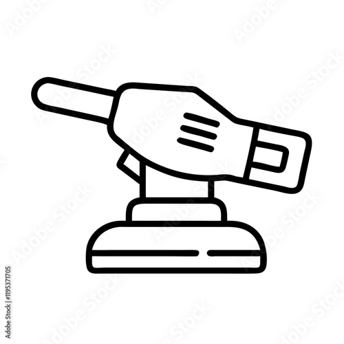 power sander icon, power sander line art - simple line art of power sander, perfect for power sander logos and icons and themed design 