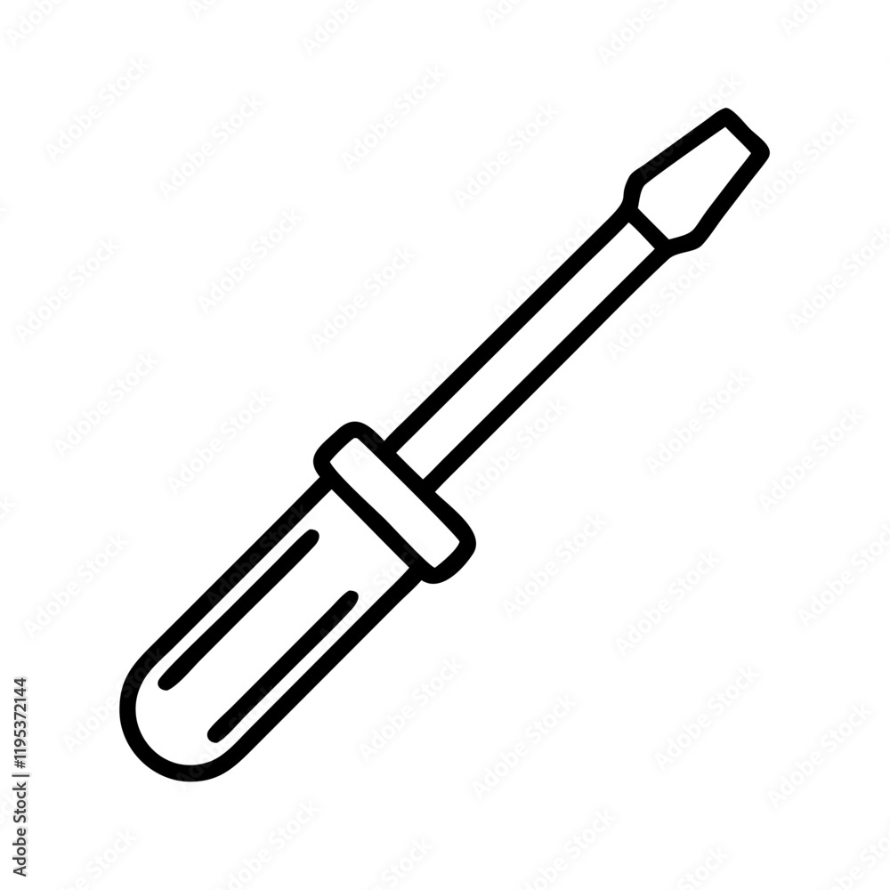 screwdriver icon, screwdriver line art - simple line art of screwdriver, perfect for screwdriver logos and icons and themed design screwdriver icon, screwdriver line art - simple line art of screwdriver, perfect for screwdriver logos and icons and themed design