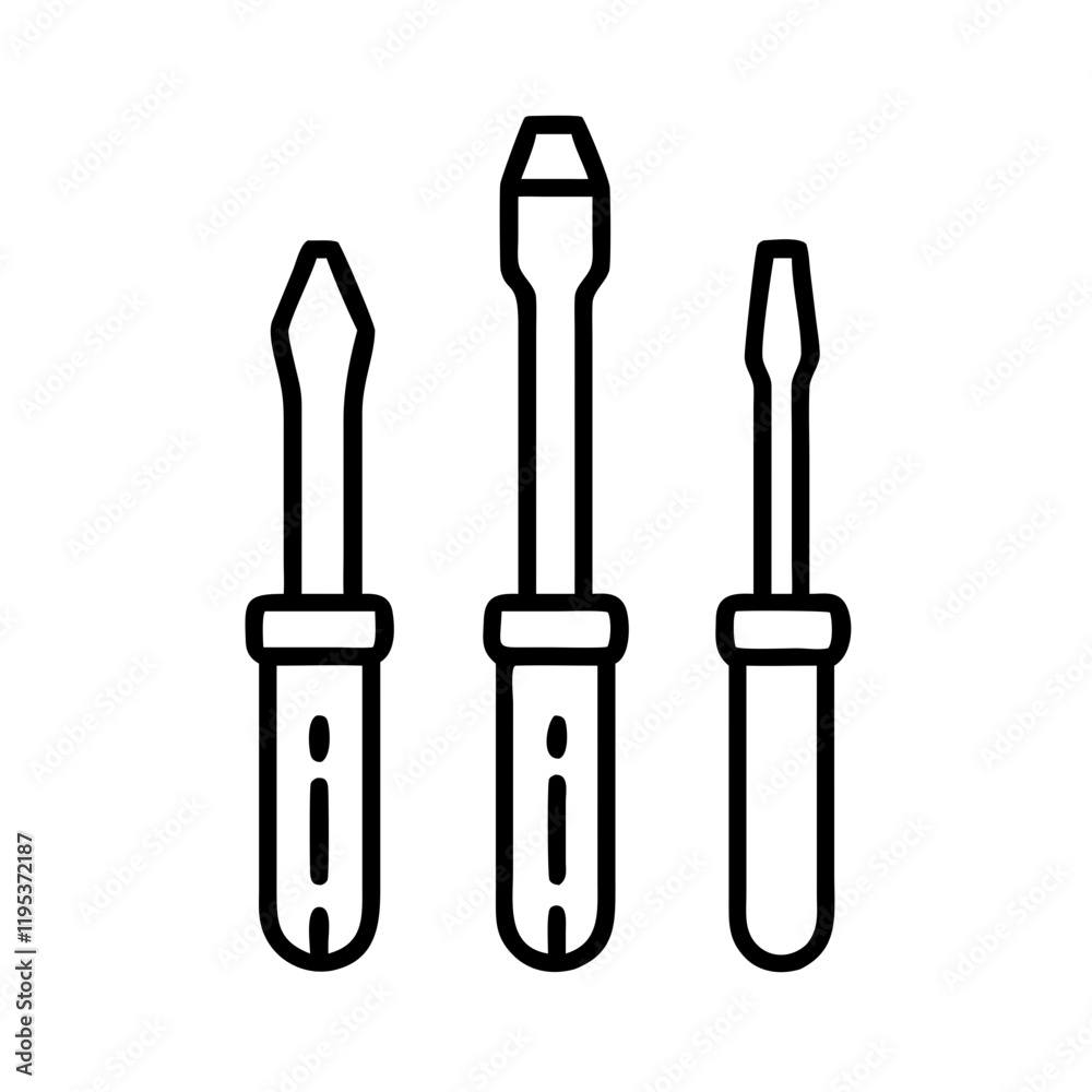 screwdriver set icon, screwdriver set line art - simple line art of screwdriver set, perfect for screwdriver set logos and icons and themed design screwdriver set icon, screwdriver set line art - simple line art of screwdriver set, perfect for screwdriver set logos and icons and themed design