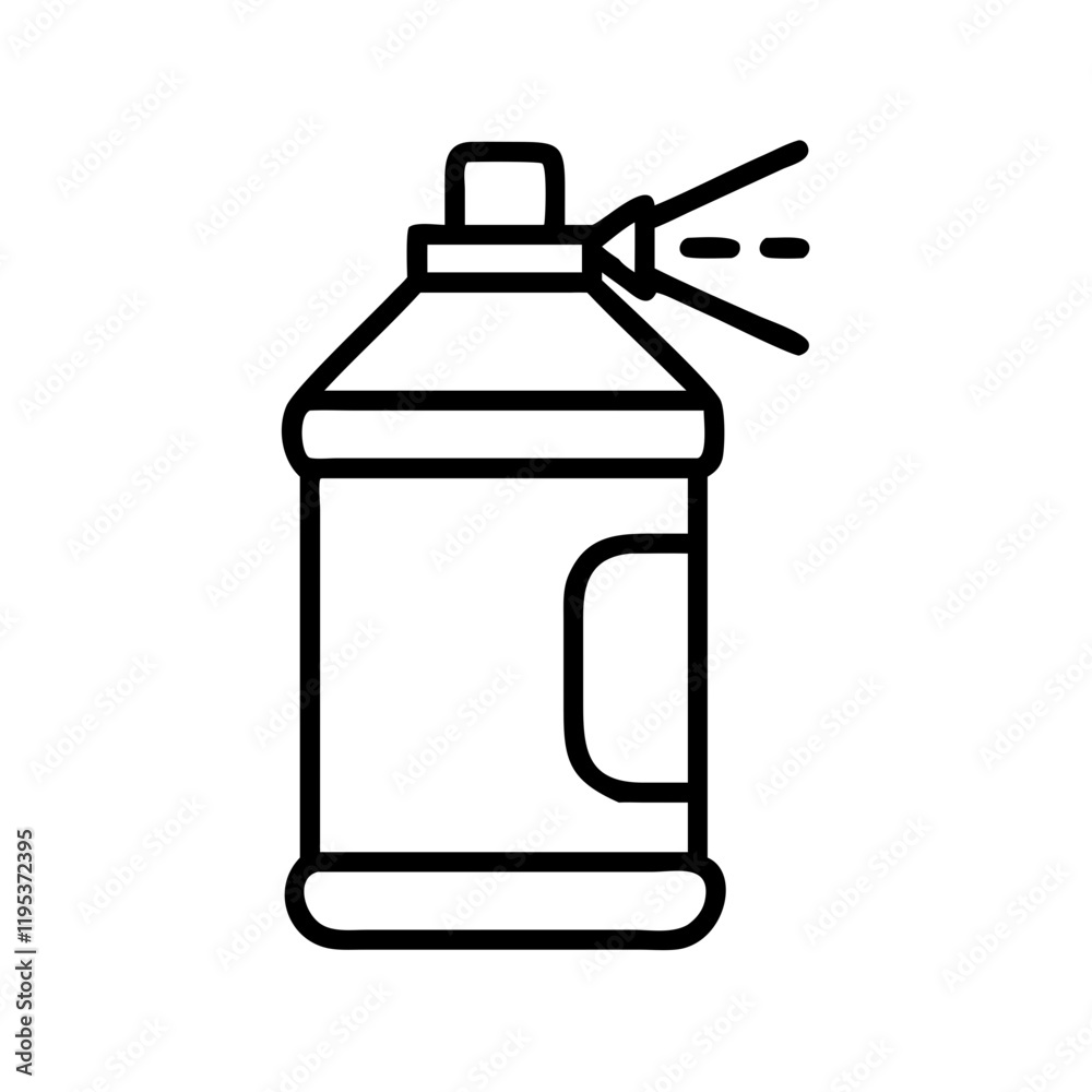 Fototapeta premium spray paint can icon, spray paint can line art - simple line art of spray paint can, perfect for spray paint can logos and icons and themed design 