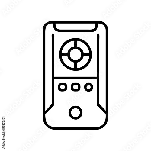 stud finder icon, stud finder line art - simple line art of stud finder, perfect for stud finder logos and icons and themed design 