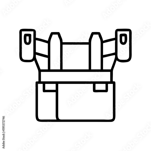 tool belt icon, tool belt line art - simple line art of tool belt, perfect for tool belt logos and icons and themed design 