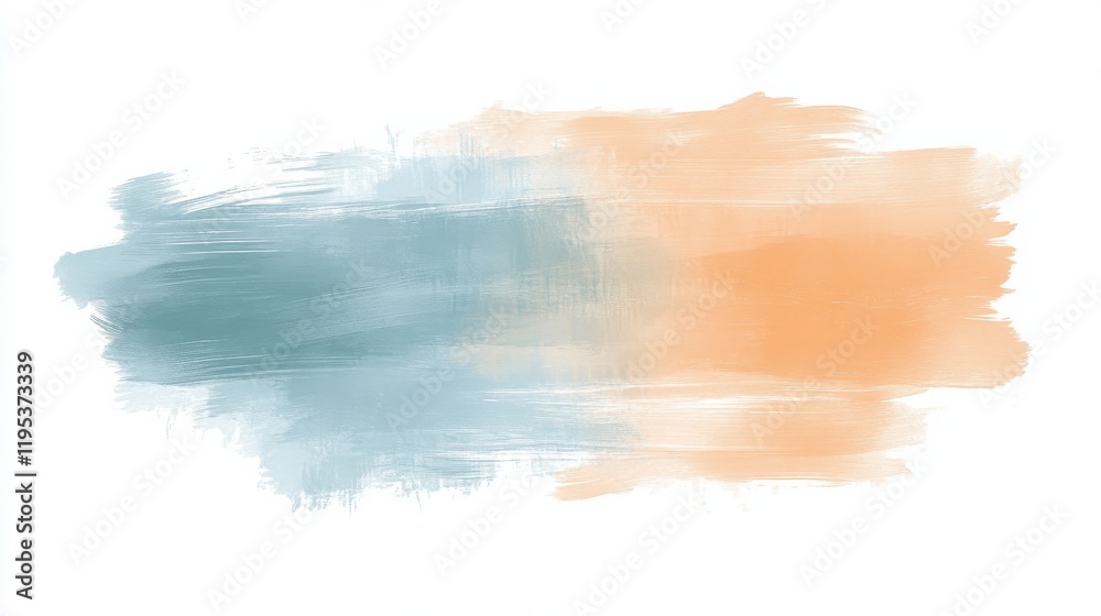 Soft pastel strokes blend in a gentle wash of blue and orange for a calm artistic expression Soft pastel strokes blend in a gentle wash of blue and orange for a calm artistic expression