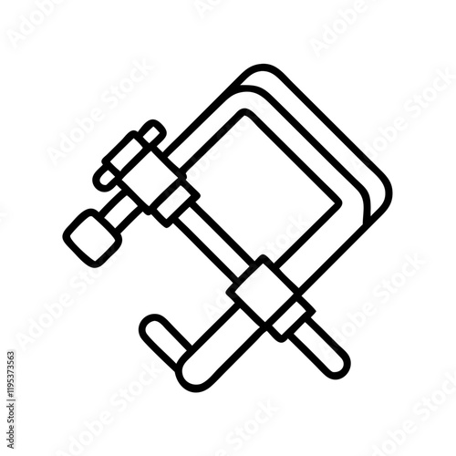 woodworking clamps icon, woodworking clamps line art - simple line art of woodworking clamps, perfect for woodworking clamps logos and icons and themed design 