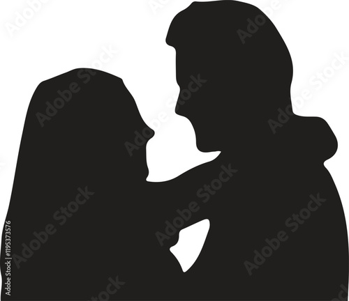 Silhouette of a Romantic Couple