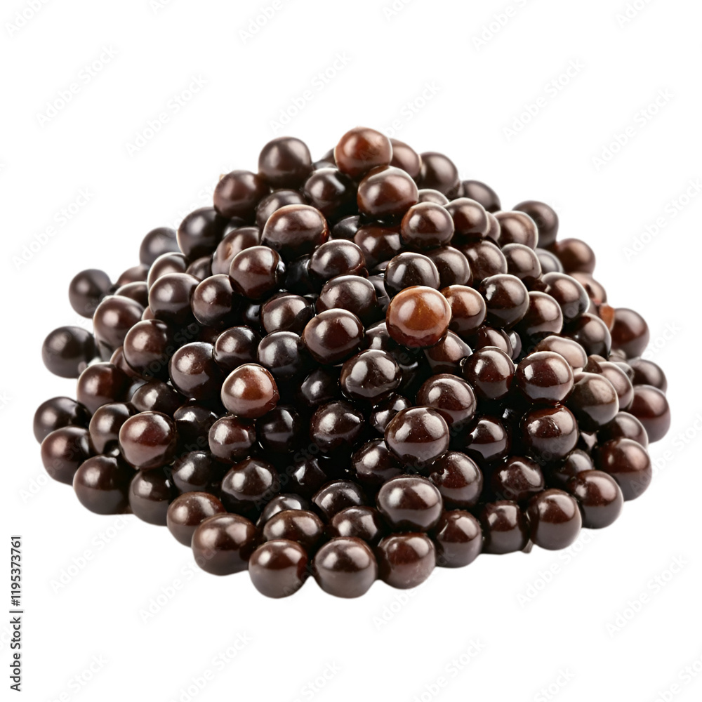 Pile of black soya beans isolated on transparent background Pile of black soya beans isolated on transparent background