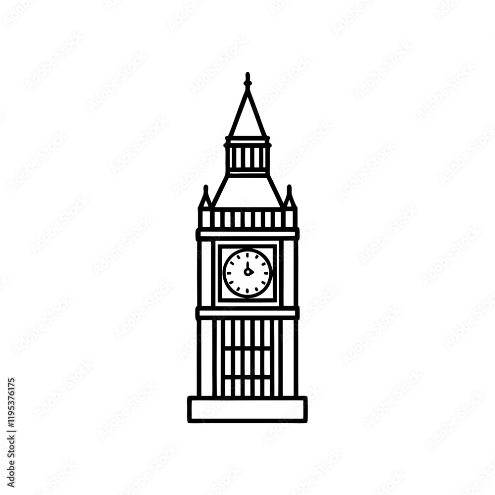 big ben clock tower icon on transparent background
big ben clock tower icon on transparent background