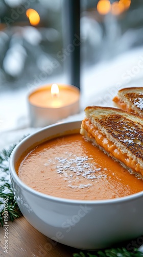 Winter Comfort Soup with Toasted Sandwich