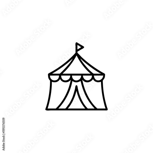 circus tent icon isolated on transparent background
