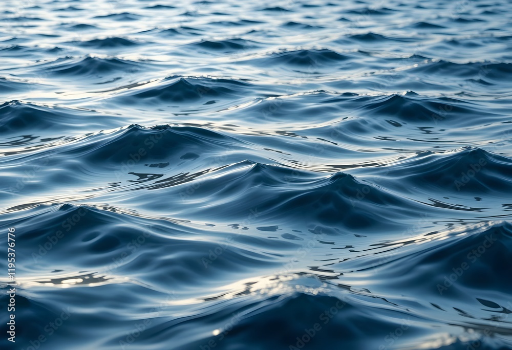 Naklejka premium Texture of soft waves on a lake, with reflections