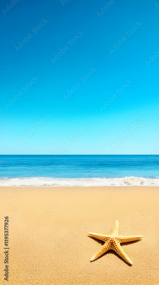 Summer Beach Starfish Background Illustration Summer Beach Starfish Background Illustration