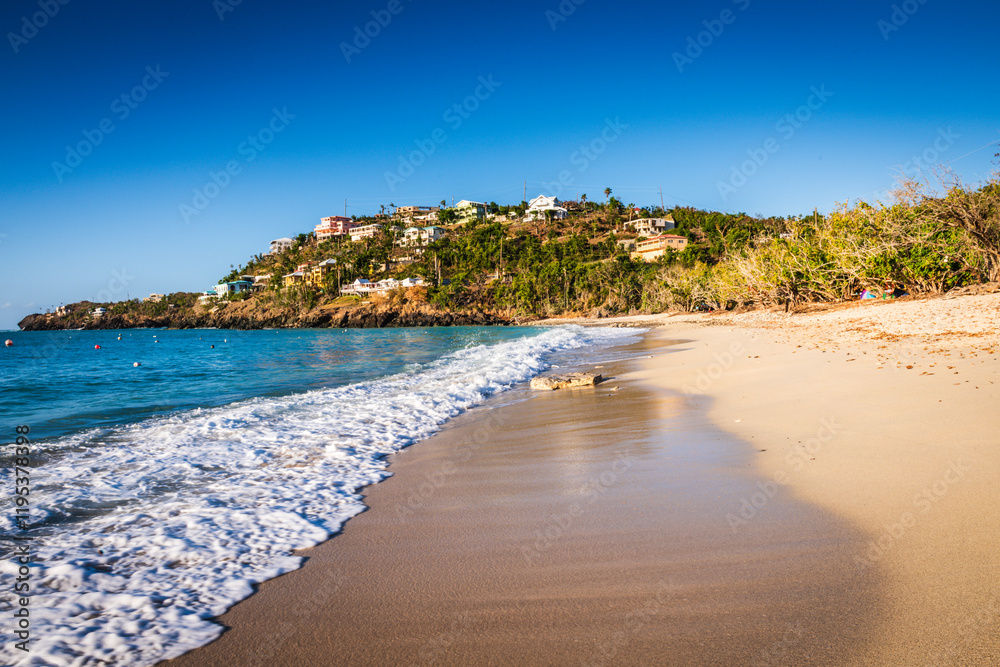 Located on the north shore, the beach at Hull Bay faces Inner and Outer Brass cays and attracts fishermen, beachcombers, and surfers. Located on the north shore, the beach at Hull Bay faces Inner and Outer Brass cays and attracts fishermen, beachcombers, and surfers.