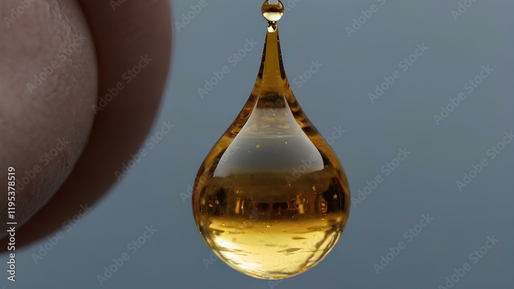 A single drop of honey, like a golden tear, clings to the rim of a transparent glass vase, catching the light from a nearby lamp A single drop of honey, like a golden tear, clings to the rim of a transparent glass vase, catching the light from a nearby lamp