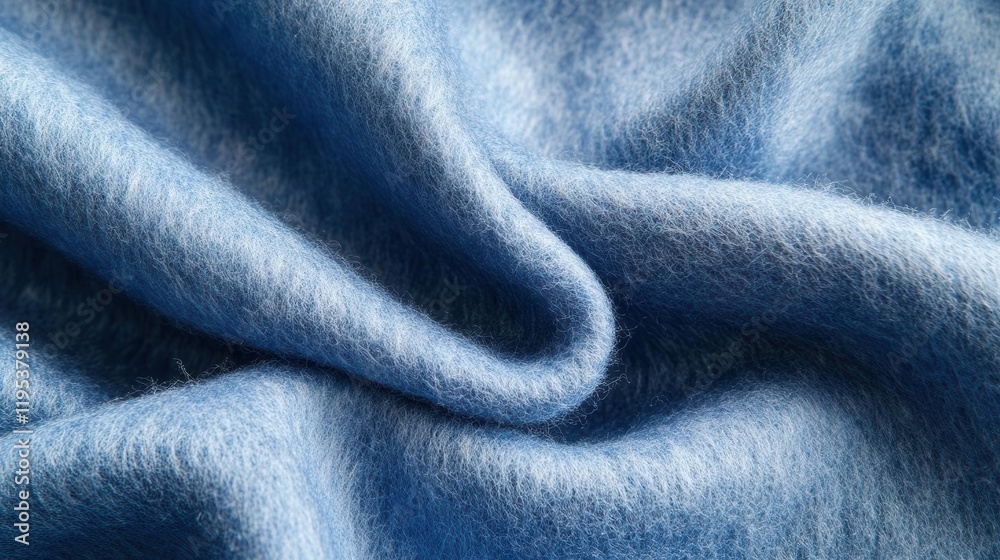 soft blue felt fabric texture background, featuring a melange of fibers that create depth and warmth, ideal for a cozy, inviting visual aesthetic
