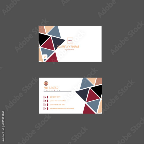 Colour Full Painter Water colour Business Card design.