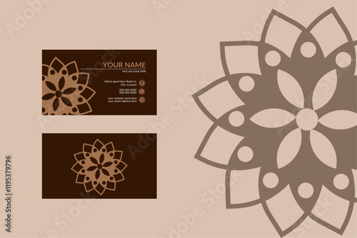 Using Mandala Design Create A Business Card Design Nice Looking 