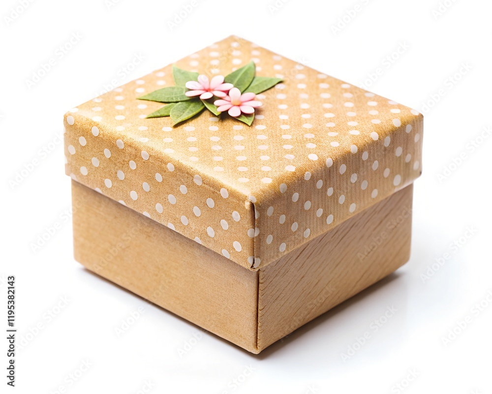 green gift box isolated on a white background