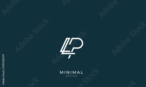 Alphabet letter icon logo LP