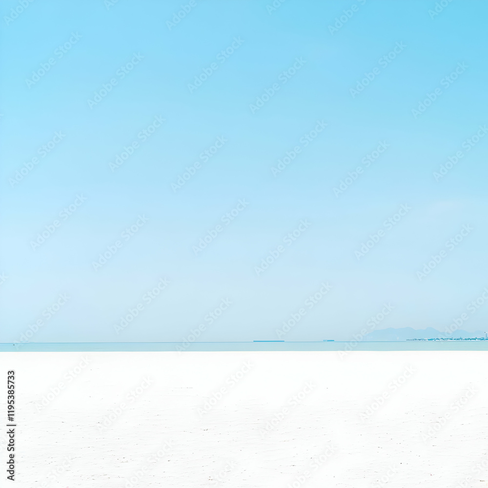 Fototapeta premium Serene Beach Minimalist Background