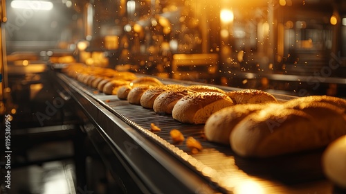 Automated Bread Production Line in a Modern Bakery