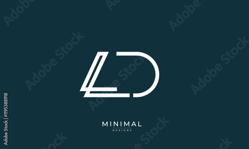 Alphabet letter icon logo LD