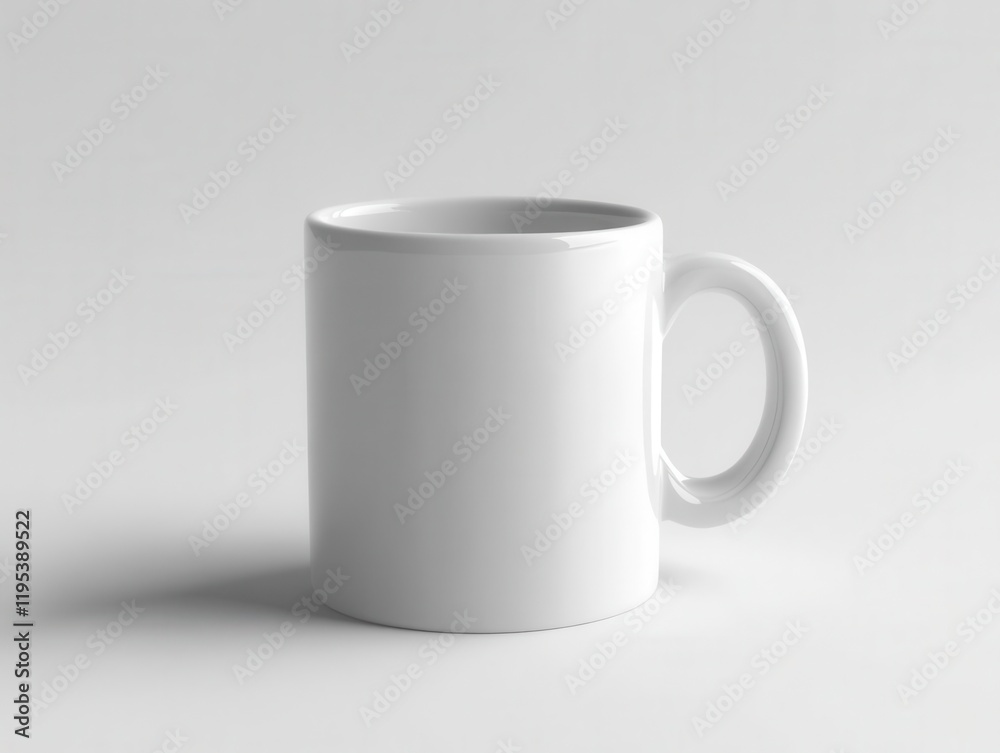white coffee mug rests elegantly on a pristine white surface, emphasizing simplicity and minimalism. the soft lighting creates gentle shadows, drawing attention to its sleek design white coffee mug rests elegantly on a pristine white surface, emphasizing simplicity and minimalism. the soft lighting creates gentle shadows, drawing attention to its sleek design