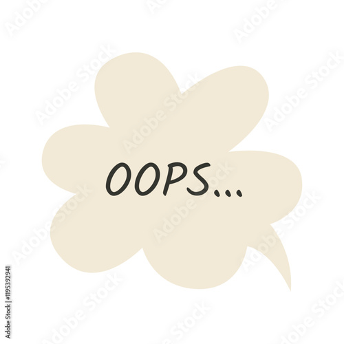 OOPS in speech bubble
