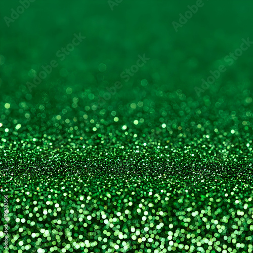 Emerald Green Glitter Abstract Background