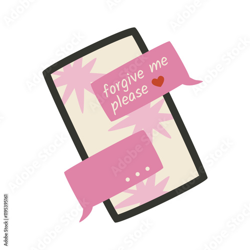 Apology messages on mobile phone