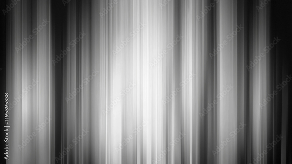 Fototapeta premium Abstract black and white vertical lines create smooth gradient effect, evoking sense of calm and elegance