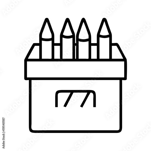 art supply box icon, art supply box line art - simple line art of art supply box, perfect for art supply box logos and icons and themed design 
