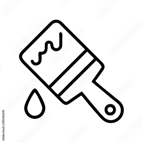 paintbrush dipped in blue paint icon