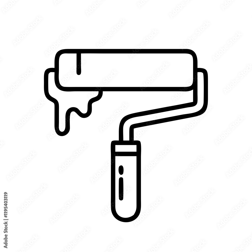 paint roller icon, paint roller line art - simple line art of paint roller, perfect for paint roller logos and icons and themed design paint roller icon, paint roller line art - simple line art of paint roller, perfect for paint roller logos and icons and themed design
