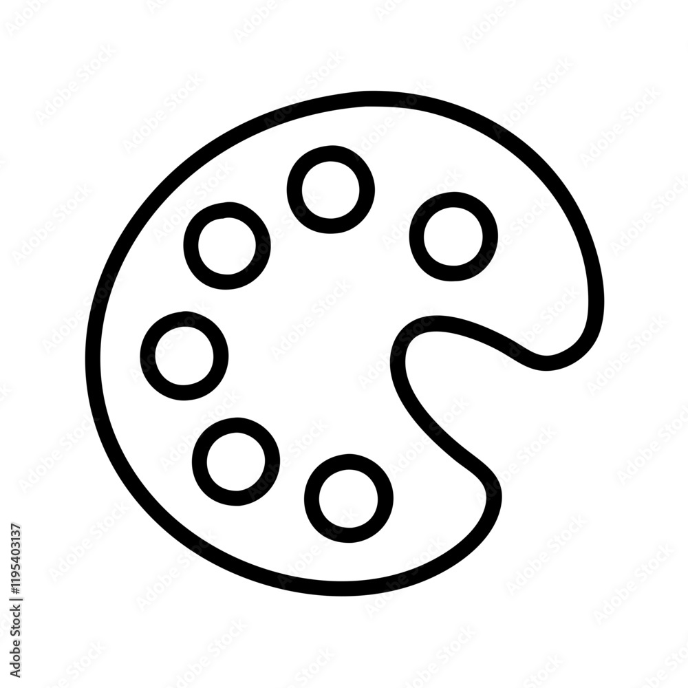 paint mixing palette icon, paint mixing palette line art - simple line art of paint mixing palette, perfect for paint mixing palette logos and icons and themed design paint mixing palette icon, paint mixing palette line art - simple line art of paint mixing palette, perfect for paint mixing palette logos and icons and themed design