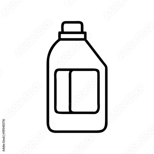 paint thinner bottle icon, paint thinner bottle line art - simple line art of paint thinner bottle, perfect for paint thinner bottle logos and icons and themed design 