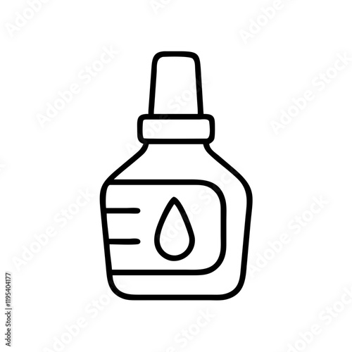 varnish bottle icon, varnish bottle line art - simple line art of varnish bottle, perfect for varnish bottle logos and icons and themed design 