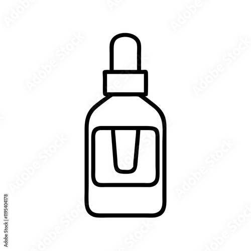 varnish bottle icon, varnish bottle line art - simple line art of varnish bottle, perfect for varnish bottle logos and icons and themed design 