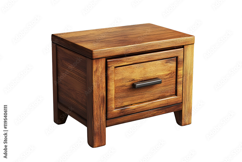 Rustic Wooden Nightstand with One Drawer and Elegant Finish Rustic Wooden Nightstand with One Drawer and Elegant Finish