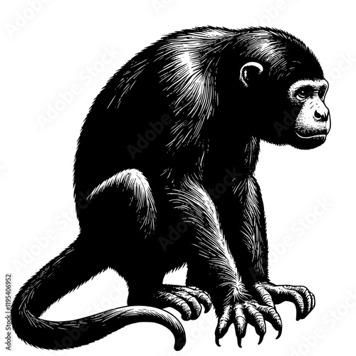 Silhouette of Uskari, Silhouette of cacajao