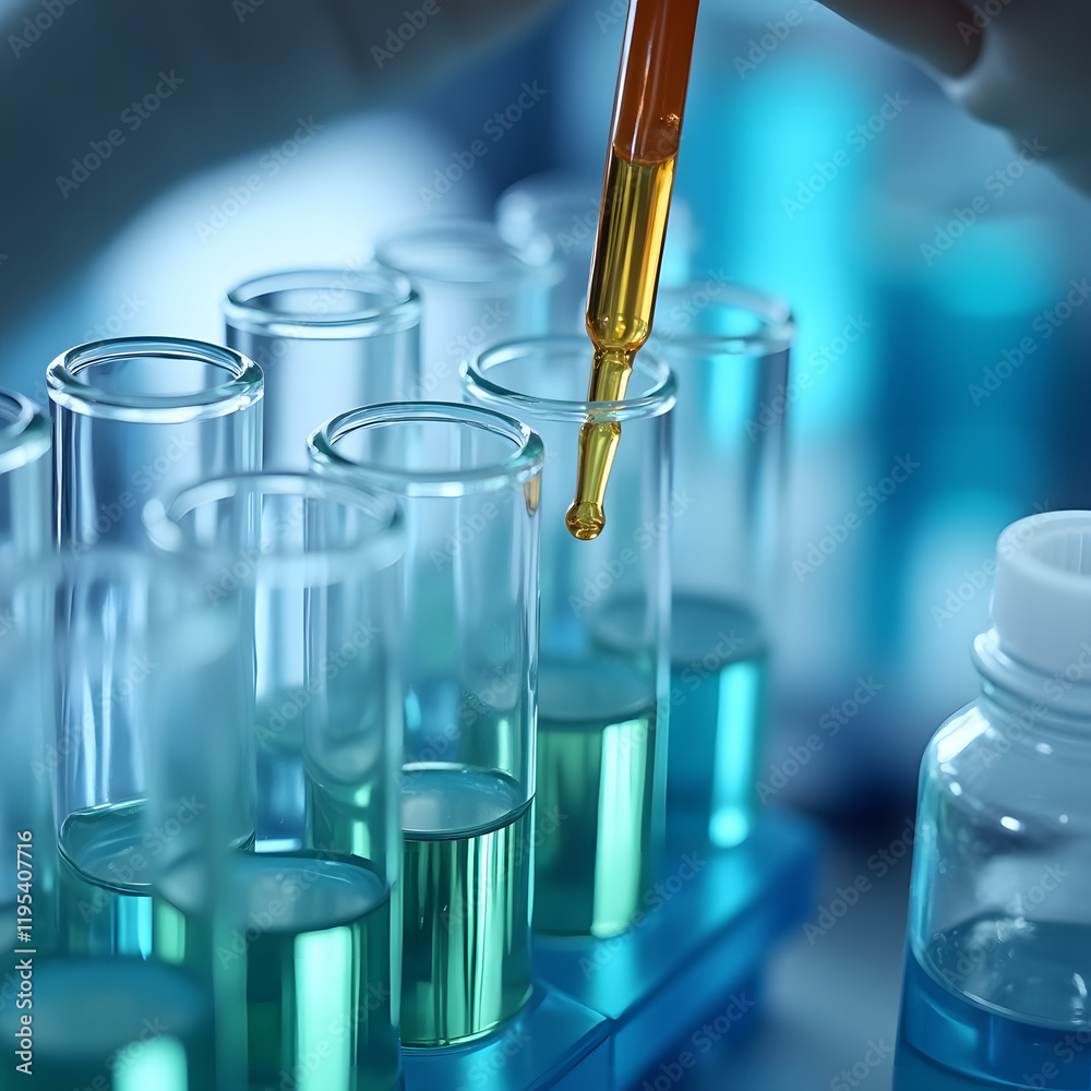 A close-up shot of test tubes being filled with liquid in a laboratory, symbolizing medical research and scientific innovation. A close-up shot of test tubes being filled with liquid in a laboratory, symbolizing medical research and scientific innovation.