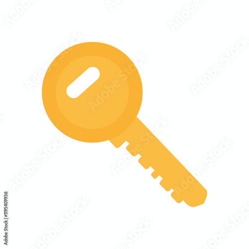 golden key isolated on white background