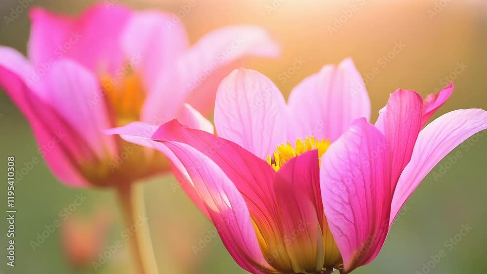 soft pink flowers with sunlight streaming down gracefully soft pink flowers with sunlight streaming down gracefully