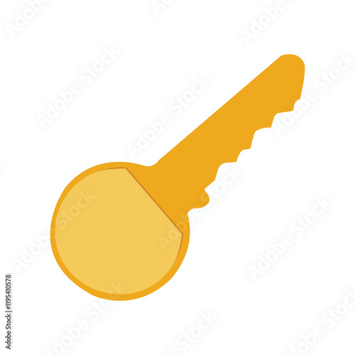 golden key isolated on white