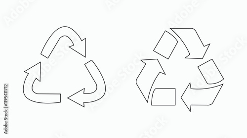 recycle symbol on a white background