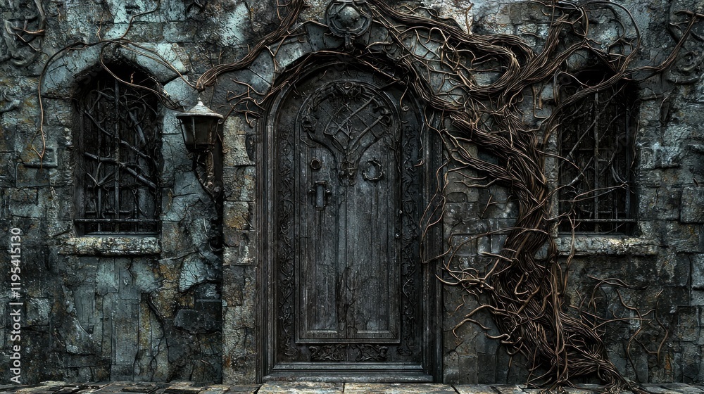 Enigmatic Ancient Doorway: A Gothic Masterpiece Enigmatic Ancient Doorway: A Gothic Masterpiece
