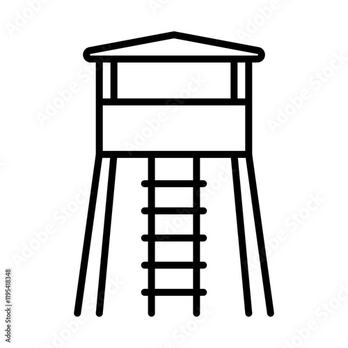 Military Checkpoint Icon Design